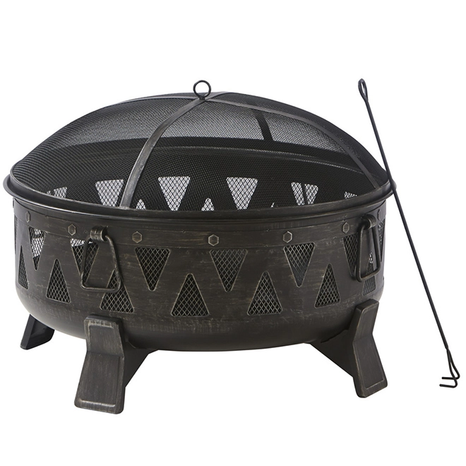 Style Selections Fire Pit - Antique Steel - Wood Burning - 21 21/32-in H x 30-in W x 30-in D 3 Style Selections Fire Pit - Antique Steel - Wood Burning - 21 21/32-in H x 30-in W x 30-in D