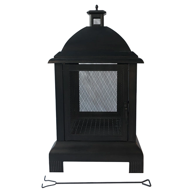 Style Selections Steel Outdoor Fireplace - 24 x 44-in - Black 3 Style Selections Steel Outdoor Fireplace - 24 x 44-in - Black