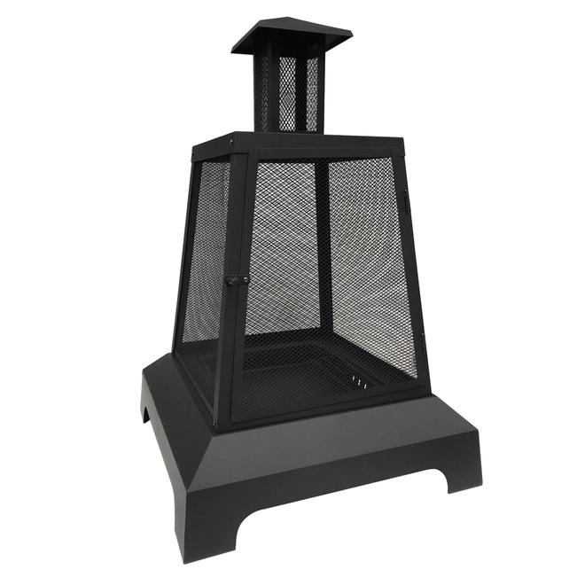 Style Selections Black Outdoor Square Wood Fireplace - 27.5-in 3 Style Selections Black Outdoor Square Wood Fireplace - 27.5-in