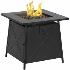 Bali Outdoor Fire Pit - Black - Steel - 50,000-BTU - 24 51/64-in H x 28-in W x 28-in D 7 Bali Outdoor Fire Pit - Black - Steel - 50,000-BTU - 24 51/64-in H x 28-in W x 28-in D -Style Selections Sales Store 11875029b L