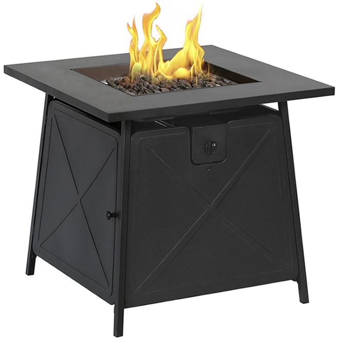 Bali Outdoor Fire Pit - Black - Steel - 50,000-BTU - 24 51/64-in H x 28-in W x 28-in D 4 Bali Outdoor Fire Pit - Black - Steel - 50,000-BTU - 24 51/64-in H x 28-in W x 28-in D - Image 2