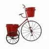 Style Selections 1-Pack 19.69-in x 20-in Red Metal Planter