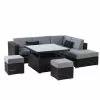 Style Selections Soho Patio Sectional Seating Set - Grey/Black - 6 Seats 1 Style Selections Soho Patio Sectional Seating Set - Grey/Black - 6 Seats -Style Selections Sales Store 20235048 L