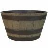 Flower Barrel - Resin - Garden Party - 19.3" - Brown -Style Selections Sales Store 30735658 L