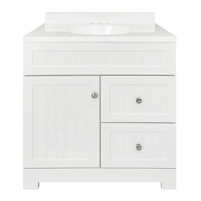 Style Selections Ellenbee Bathroom Vanity with Top White 30-in 3 Style Selections Ellenbee Bathroom Vanity with Top White 30-in