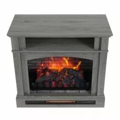Style Selections Infrared Electric Fireplace with Shelf - 33-in x 33.75-in - 1500 W - Ash Grey 8 Style Selections Infrared Electric Fireplace with Shelf - 33-in x 33.75-in - 1500 W - Ash Grey -Style Selections Sales Store 32255007c L