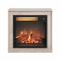 Style Selections Infrared Electric Fireplace with Barnwood Finish - 1500 W - 1000 sq. ft. - 23-in