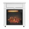 Style Selections Rolling Electric Fireplace - Infrared - 25.6-in - White Oak -Style Selections Sales Store 32255009 L