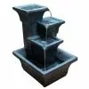 Infinity 4-Tier Outdoor Fountain - 32.68-in - Resin - Black -Style Selections Sales Store 33905502 L