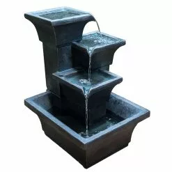 STYLE SELECTIONS Online Shop 31 Infinity 4-Tier Outdoor Fountain - 32.68-in - Resin - Black