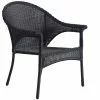 Valleydale Wicker Patio Chair - Stackable - Black