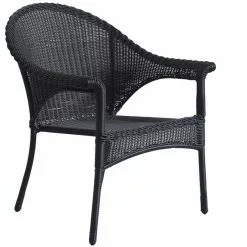 STYLE SELECTIONS Online Shop 14 Valleydale Wicker Patio Chair - Stackable - Black