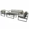 Style Selections 4-Pieces Dufferin Grey Steel Patio Conversation Set 2 Style Selections 4-Pieces Dufferin Grey Steel Patio Conversation Set -Style Selections Sales Store 41355048 L