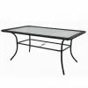 Style Selections Spruce Hills Rectangular Patio Dining Table - 63-in x 38-in - Steel, Wicker and Glass -Style Selections Sales Store 41535308 L