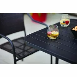 Style Selections Pelham Bay Black Steel Square Patio Bistro Table 8 Style Selections Pelham Bay Black Steel Square Patio Bistro Table -Style Selections Sales Store 41535432c L