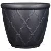 Style Selections Pot with Quatrefoil Design - 18.7-in - Polypropylene - Grey -Style Selections Sales Store 41535950 L