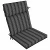 Style Selections Polyester Reversible High-Back Chair Cushion with Striped Pattern -Style Selections Sales Store 41537231 L