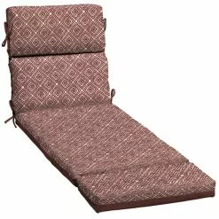 Style Selections Chaise Cushion - 73-in x 23-in - Red