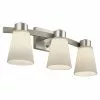 Bathroom Wall Sconce - Steel - 3 Lights - Nickel -Style Selections Sales Store 43105007 L