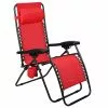 Style Selections Relax Patio Lounge Chair - Zero Gravity - Cup Holder - Red -Style Selections Sales Store 44315008 L