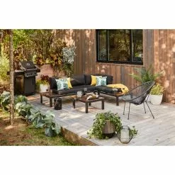 Style Selections 26.7-in x 28.7-in x 33.4-in Black Outdoor Stacking Chair -Style Selections Sales Store 44315015c L