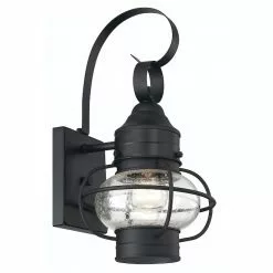 Style Selections Trevett 14-in, 1-Light Matte Black Wall Sconce