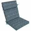 Style Selections 1-Piece Hadrian Tile Blue Geometric High Back Patio Chair Cushion -Style Selections Sales Store 47235049 L