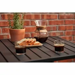 Style Selections Square Outdoor Table - Steel - 33-in x 33-in x 39-in - Matte Black -Style Selections Sales Store 47865000d L