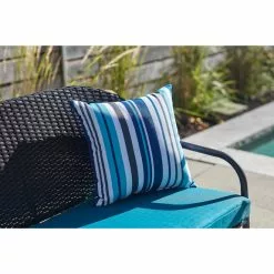 Pelham Bay Patio Loveseat - Woven Wicker - 2 Seats - Black -Style Selections Sales Store 47865003c L