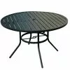 Style Selections Pelham Bay Patio Dinner Table - 48-in x 29 1/4-in - Matte Black Steel 2 Style Selections Pelham Bay Patio Dinner Table - 48-in x 29 1/4-in - Matte Black Steel -Style Selections Sales Store 47865005 L
