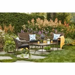 Style Selections 1-Piece Spruce Hills Black Patio Loveseat Cushion 8 Style Selections 1-Piece Spruce Hills Black Patio Loveseat Cushion -Style Selections Sales Store 48325006c L