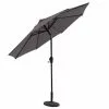 Style Selections Westbrook Market Umbrella with LED Lighting - Aluminum and Olefin - Tiltable - Grey -Style Selections Sales Store 48655004 L