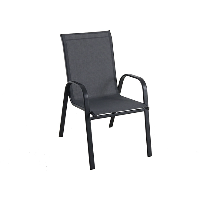 Style Selections Stackable Patio Chair - Powder-Coated Frame - Charcoal Grey 3 Style Selections Stackable Patio Chair - Powder-Coated Frame - Charcoal Grey