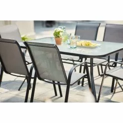 Style Selections Stackable Patio Chair - Powder-Coated Frame - Charcoal Grey 9 Style Selections Stackable Patio Chair - Powder-Coated Frame - Charcoal Grey -Style Selections Sales Store 48655022d L