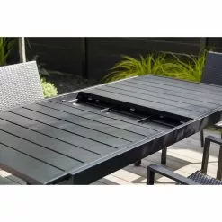 Style Selections Pelham Bay Outdoor Expandable Dinner Table in Matte Black Steel 8 Style Selections Pelham Bay Outdoor Expandable Dinner Table in Matte Black Steel -Style Selections Sales Store 48655048c L