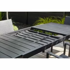 Style Selections Pelham Bay Outdoor Expandable Dinner Table in Matte Black Steel 9 Style Selections Pelham Bay Outdoor Expandable Dinner Table in Matte Black Steel -Style Selections Sales Store 48655048d L