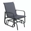 Style Selections Black Glider Patio Chair - 24-in x 36-in x 27-in - Steel -Style Selections Sales Store 48655068 L