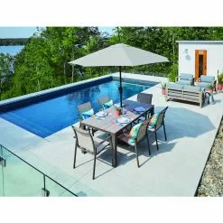 Style Selections Umbrella - 9-ft - Aluminum/Fabric - Grey -Style Selections Sales Store 48655082c L