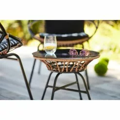 Style Selections Archer Conversation Set - 3 Pieces - Steel and Wicker - Black/ Grey -Style Selections Sales Store 48655109c L