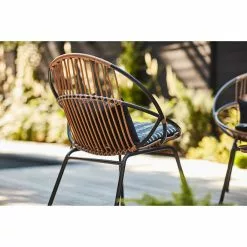 Style Selections Archer Conversation Set - 3 Pieces - Steel and Wicker - Black/ Grey -Style Selections Sales Store 48655109d L
