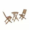 Style Selections Danforth Rea Bistro Set - Wood - 3-Piece - Brown