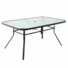 Style Selections Pelham Bay Rectangle Dining Table - Black Steel and Glass - 60-in x 38-in x 28-in 2 Style Selections Pelham Bay Rectangle Dining Table - Black Steel and Glass - 60-in x 38-in x 28-in -Style Selections Sales Store 48655117 L