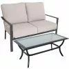 Style Selections Glenn Hill Loveseat and Coffee Table - Steel - Tan -Style Selections Sales Store 48655121 L