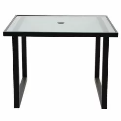Style Selections Exterior 40-in Dining Table with Glass Top