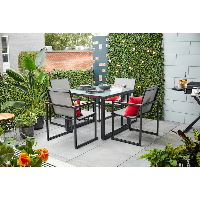 Style Selections Exterior 40-in Dining Table with Glass Top 4 Style Selections Exterior 40-in Dining Table with Glass Top - Image 2