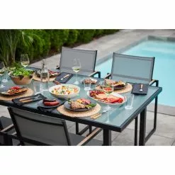 Style Selections Rectangular Exterior Glass 68-inch Dining Table -Style Selections Sales Store 48655130c L