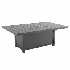 Style Selections 55,000 BTU 64-in Fire Table in Black Aluminum