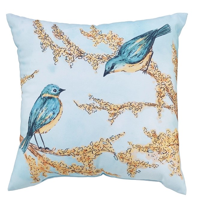 Style Selections Patio Cushion - 16-in x 16-in - Polyester - Birds 3 Style Selections Patio Cushion - 16-in x 16-in - Polyester - Birds