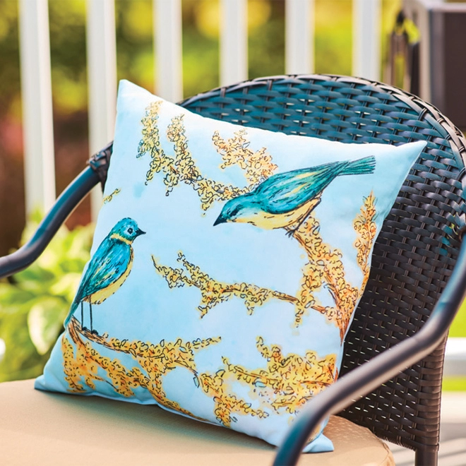 Style Selections Patio Cushion - 16-in x 16-in - Polyester - Birds 4 Style Selections Patio Cushion - 16-in x 16-in - Polyester - Birds - Image 2