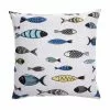 Style Selections Outdoor Throw Pillow - Polyester - 16-in x 16-in - Fish Pattern -Style Selections Sales Store 49235077 L